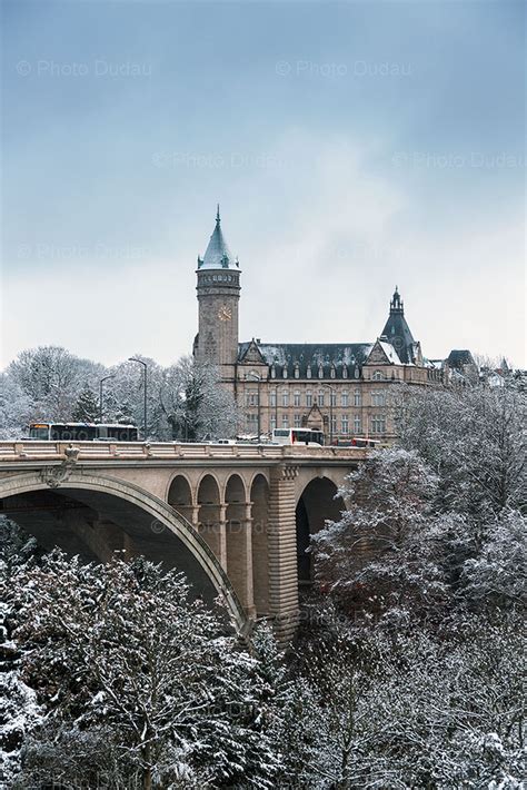 Snow in Luxembourg city during winter – Stock Images Luxembourg