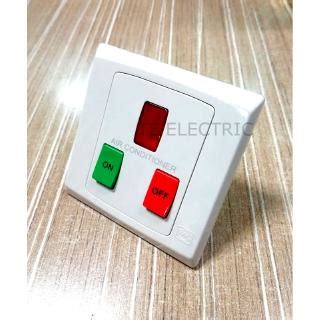 MK S8883P AIR CON SWITCH RED GREEN PUSH BUTTON WITH NEON AIR