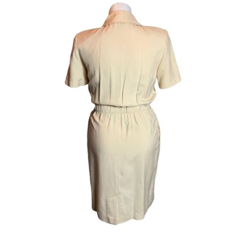 Vintage Pale Yellow Midi Dress - Gem