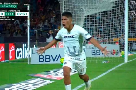 Piero Quispe convirtió su primer gol con Pumas UNAM así fue anotación