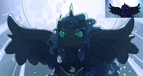 Safe Artist Kirbscuit Princess Luna Alicorn Pony Female