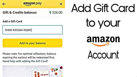 How To Add Amazon Gift Card To Amazon Pay Balance Youtube