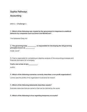 Acc Unit Challenge Sophia Pathways Accounting Unit