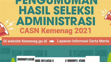 Kemenag Umumkan Hasil Seleksi Administrasi CASN Masa Sanggah 5 8 Agustus