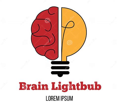 Brain Light Bulb Creative Thinking Stock Illustration Illustration Of