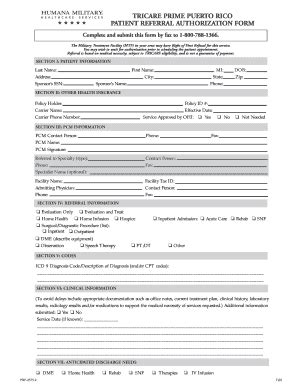 Humana Referral Fill And Sign Printable Template Online