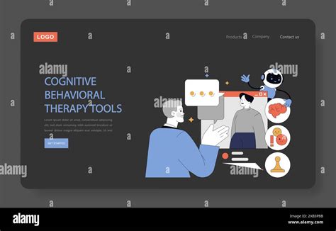 Ai In Psychology Concept Digital Interface For Cognitive Behavioral