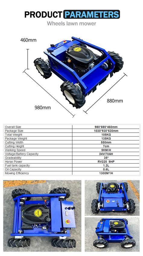 Zero Turn Crawler Smart Lawn Mower Compact Portable Automatic Cruise Robot Lawn Mower Suitable