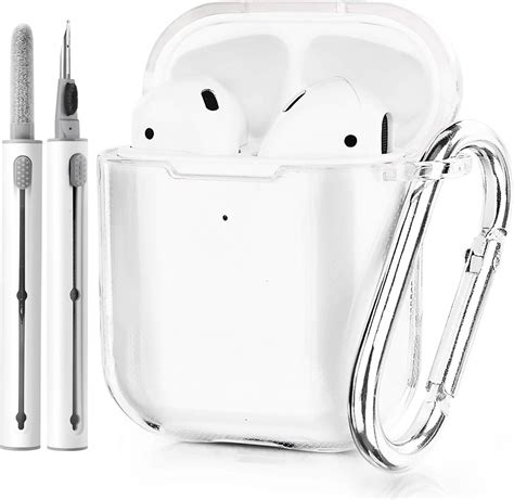 Airspo Airpods Case Cover Airpods 2nd Generation Case Cover With Cleaner Kit Clear