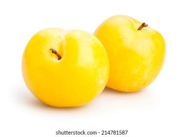 Sweet Yellow Plum Isolated On White Stock Photo (Edit Now) 223211188