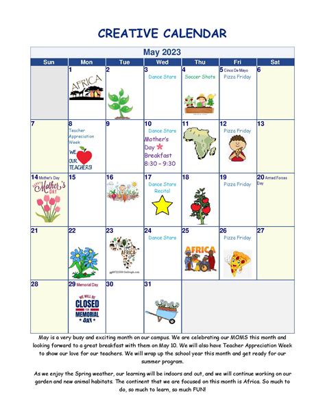 School Calendar – Montessori School of Johns Island