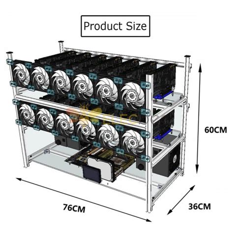 Mining Rig Frame Open Air Gpu Miner Mining Frame Rig Case With