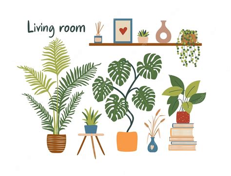 Premium Vector Collection Of Home Plants In Pots Scandi Style