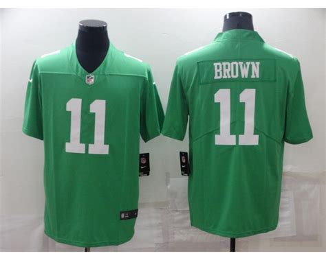 Philadelphia Eagles #11 A.J. Brown Apple Green Color Rush Limited Jersey