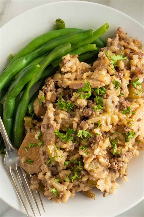 Ground Beef and Rice - The Kitchen Magpie