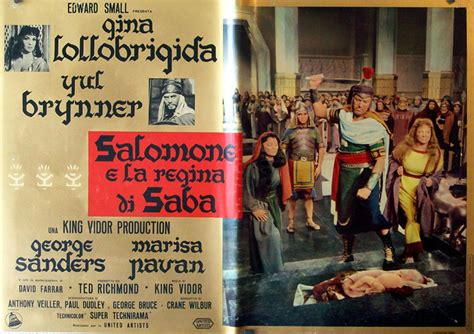 SALOMON E LA REGINA DI SABA MOVIE POSTER SOLOMON AND SHEBA MOVIE