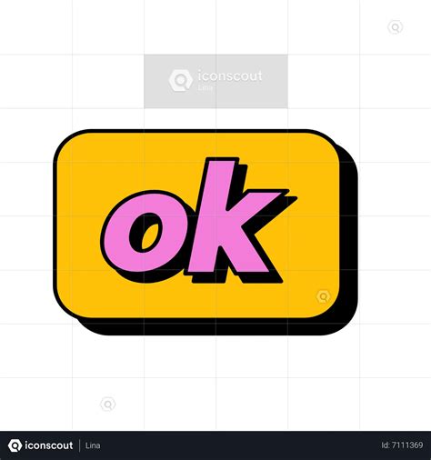 Ok Button Animated Icon download in JSON, LOTTIE or MP4 format