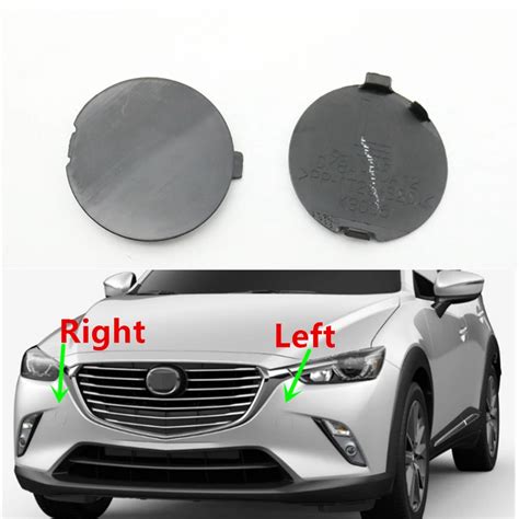 Car Unpainted Front Bumper Trailer Cover Tow Hook Cap For Mazda CX3 CX