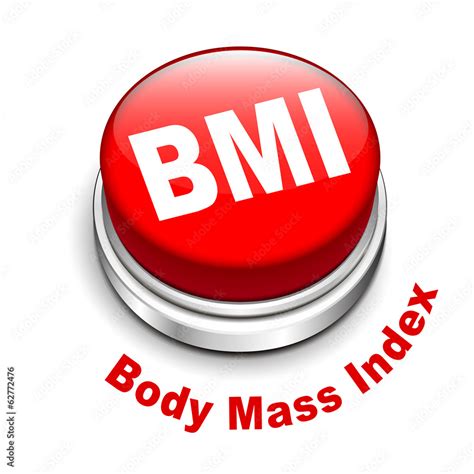 D Illustration Of Bmi Body Mass Index Button Stock Vector Adobe Stock