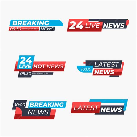 Free Vector Breaking News Banners Collection