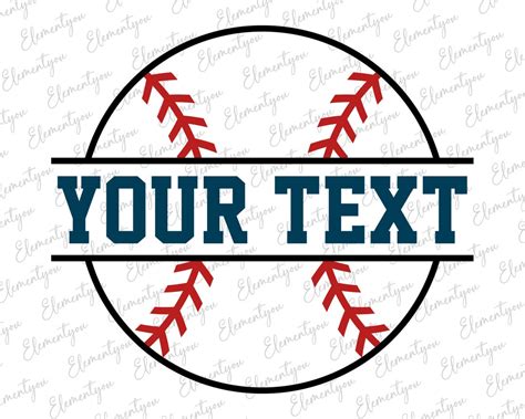 Baseball Svg Your Text Svg Custom Name Svg Digital Etsy