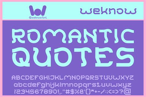 Romantic Quotes Font | weknow | FontSpace