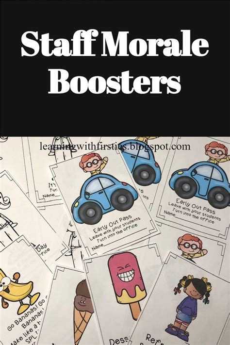 Staff Morale Boosters Teacher Reward Coupons Morale Boosters Staff