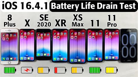 IOS 16 4 1 Battery Life Drain Test IPhone 8 Plus Vs X Vs SE 2020 Vs