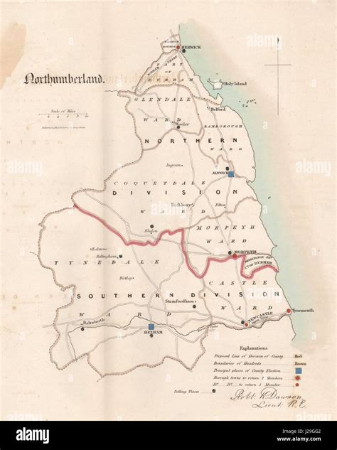 Northumberland County Map Divisions Electoral Boroughs REFORM ACT