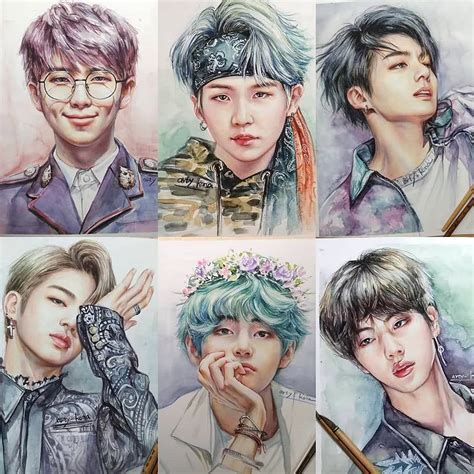 Download Bts Fan Art Wallpaper Wallpapershigh