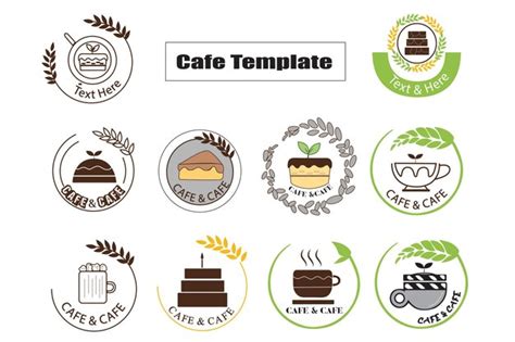 Premium Vector | Vector cafe logo design template