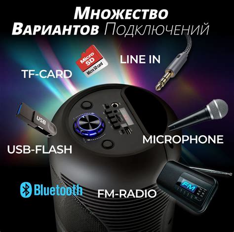 Портативная беспроводная блютуз колонка / Музыкальный центр Ginzzu GM ...