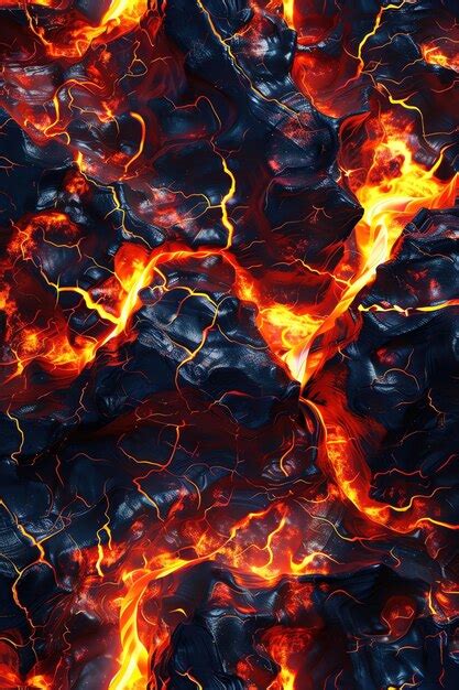 Premium Photo Molten Lava Flows Fiery Texture Volcanic Heat Seamless