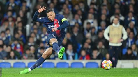 Real Sociedad Paris St Germain Agg Two Kylian Mbappe Goals