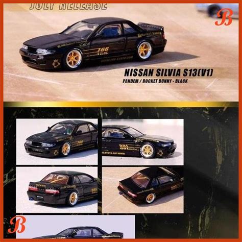 Jual INNO64 INNO NISSAN SILVIA S13 V1 PANDEM ROCKET BUNNY BLACK MAI