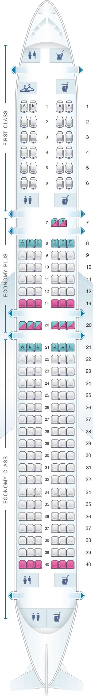 Seat Map United Airlines Boeing B757 200 752 Version 1