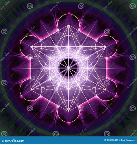 Sacred Geometry Metatron S Cube Symbol Stock Illustration