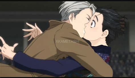 Yuri and Victor kiss uncensored YOUR WELCOME!! | Yuri On Ice Amino