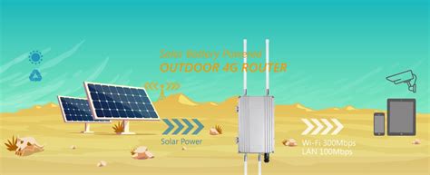 Outdoor G Router Power By Solar Panel Mimo Wifi Day Battery Inside