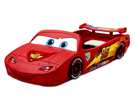 Disney/Pixar Cars Lightning Mcqueen Car Toddler Bed | Toddler car bed, Lightning mcqueen bed ...