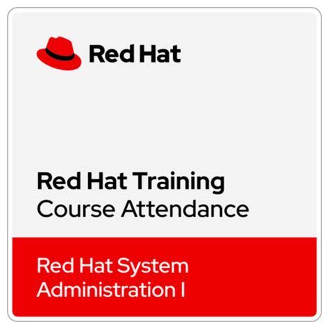 Red Hat System Administration I RH124 Ver 9 0 Credly