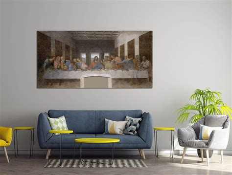 The Last Supper Leonardo Da Vinci 20x36 Inch 50x90cm Canvas - Etsy