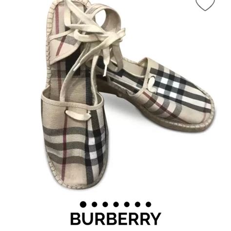 Burberry Shoes Descripcin Alpargatas Con Cua De Burberry 38 Poshmark