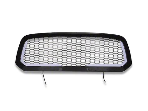 Ram 1500 Honeycomb Mesh Style Upper Replacement Grille With Led Drl Lights Matte Black 13 18