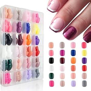 Buy Massmot Color Press On Nails Sets Pcs Glossy Colored