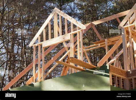 House under construction with roof dormer Stock Photo - Alamy