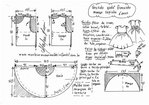 Vestido festa dama de honra godê manga copinho DIY marlene mukai