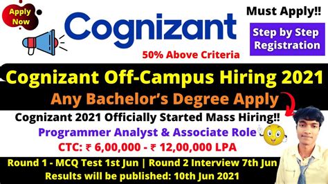 Cognizant Job Recruitment Cognizant Mega Off Campus Drive