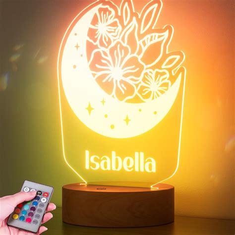 Personalized Baby T Name Night Light For Kids Girls Boys Nursery