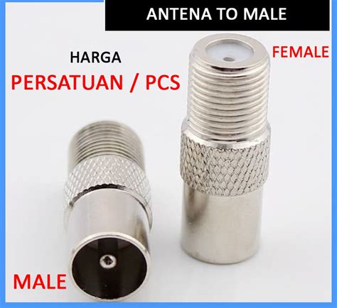 Connector Konektor Antena Drat Soket F To Jack Tv Antenna Male Lurus